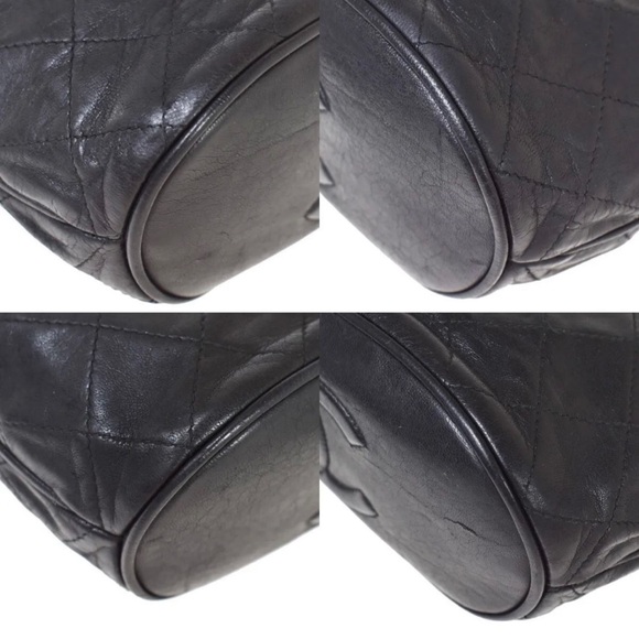 CHANEL CC MATELASSE Fringe Chain Shoulder Bag Leather Black Vintage - Picture 11 of 12